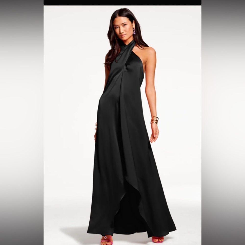 Ramy Brook Black One-Shoulder Gown